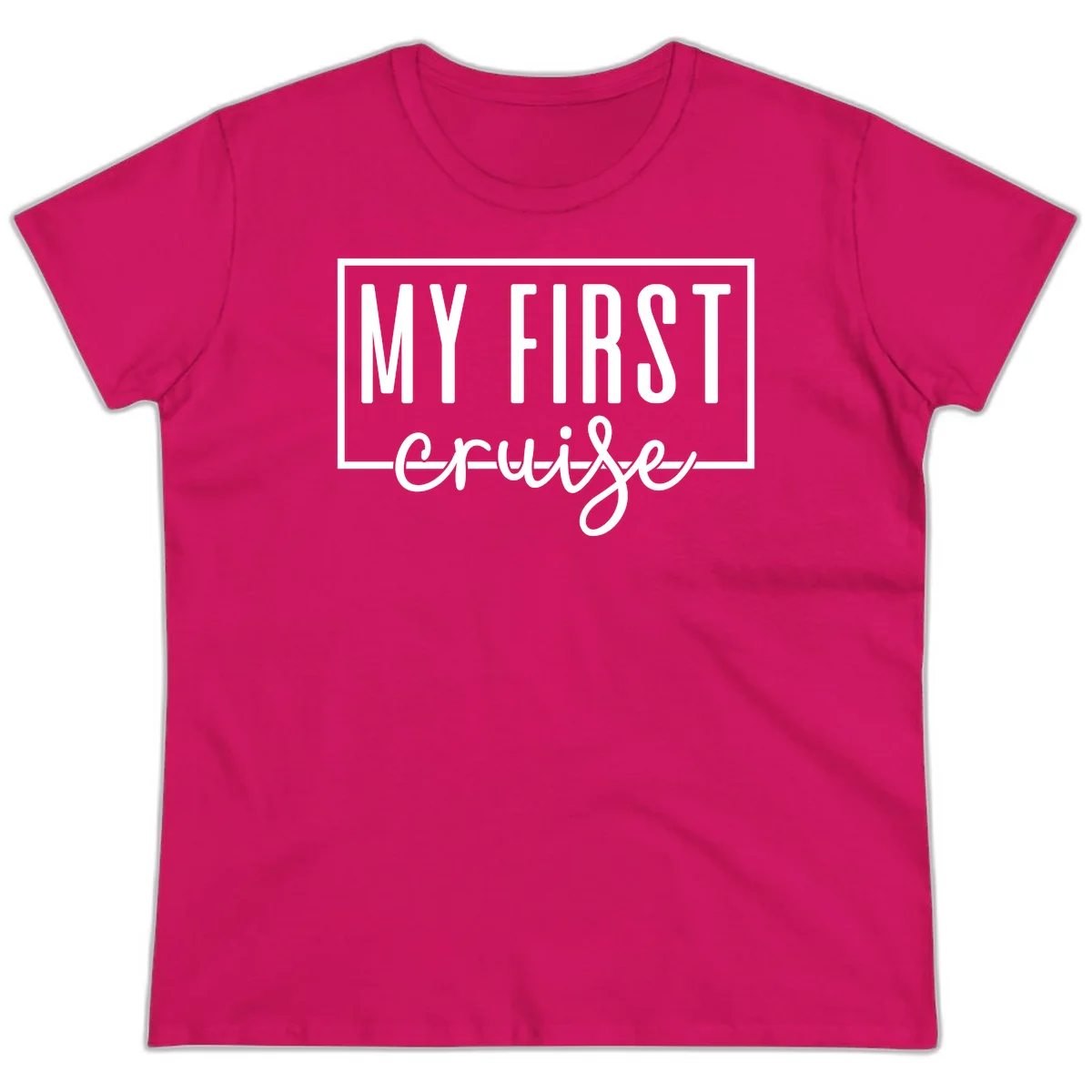 My First Cruise Ladies Tee in Heliconia