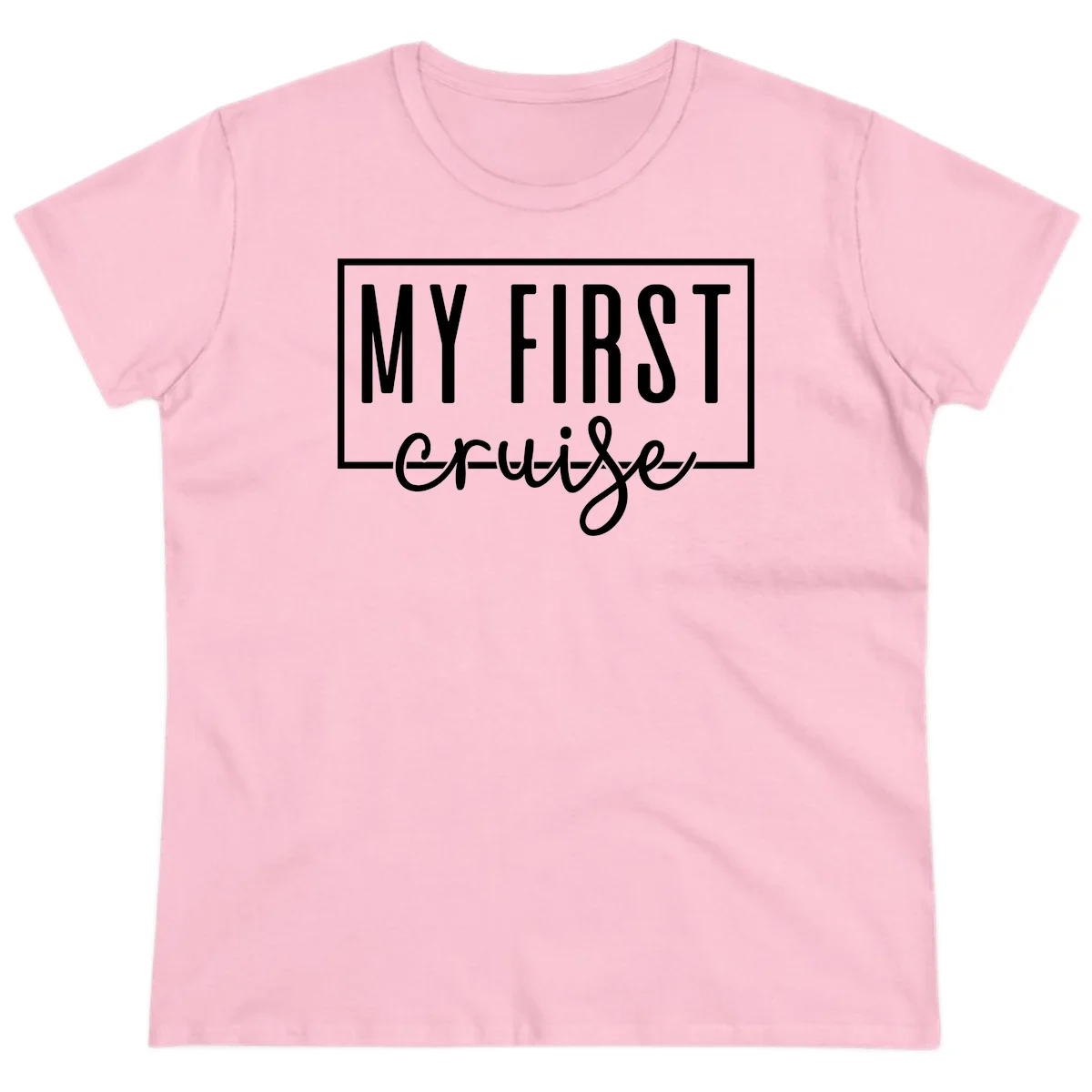 My First Cruise Ladies Tee in Light Pink