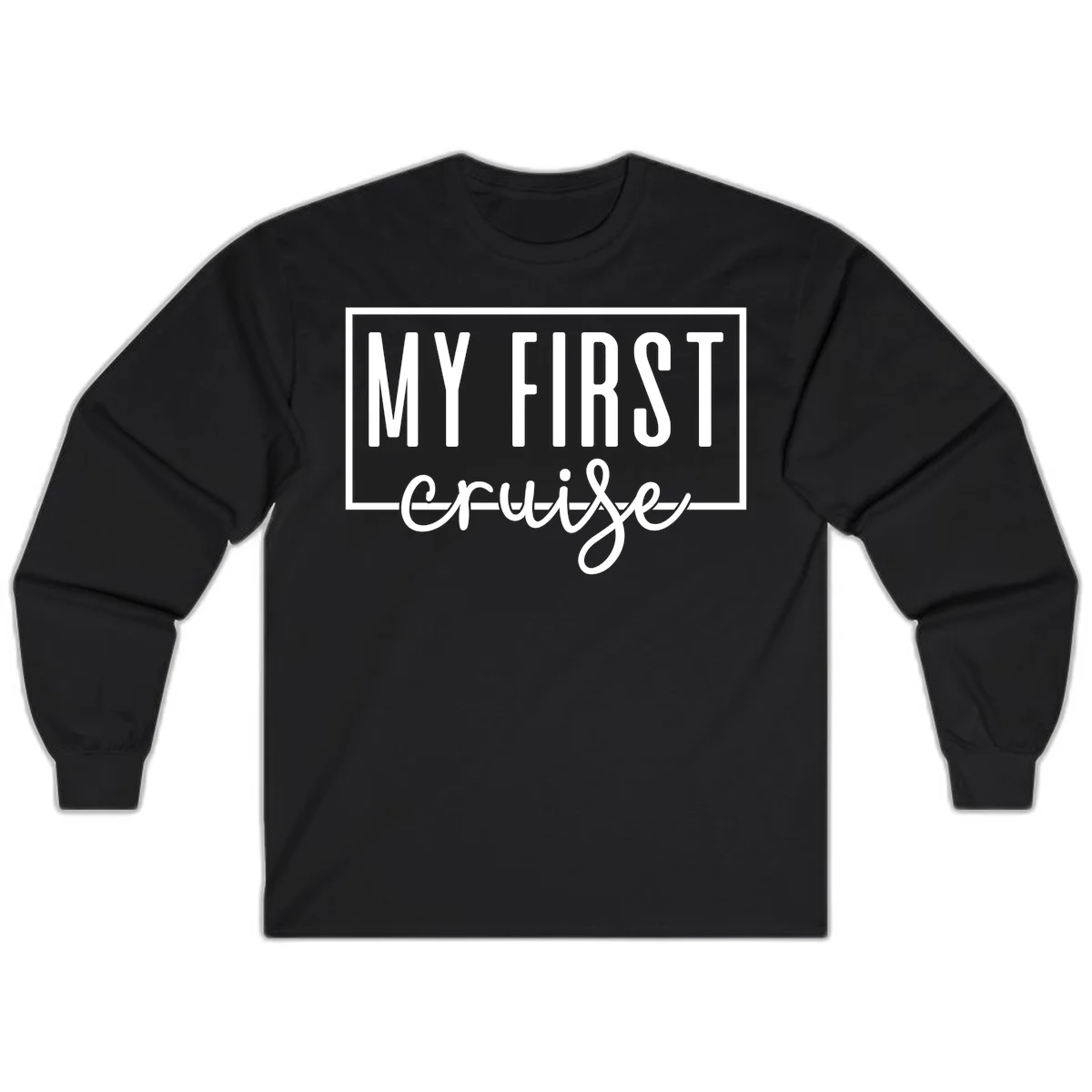 My First Cruise Long Sleeve T-Shirt in Black