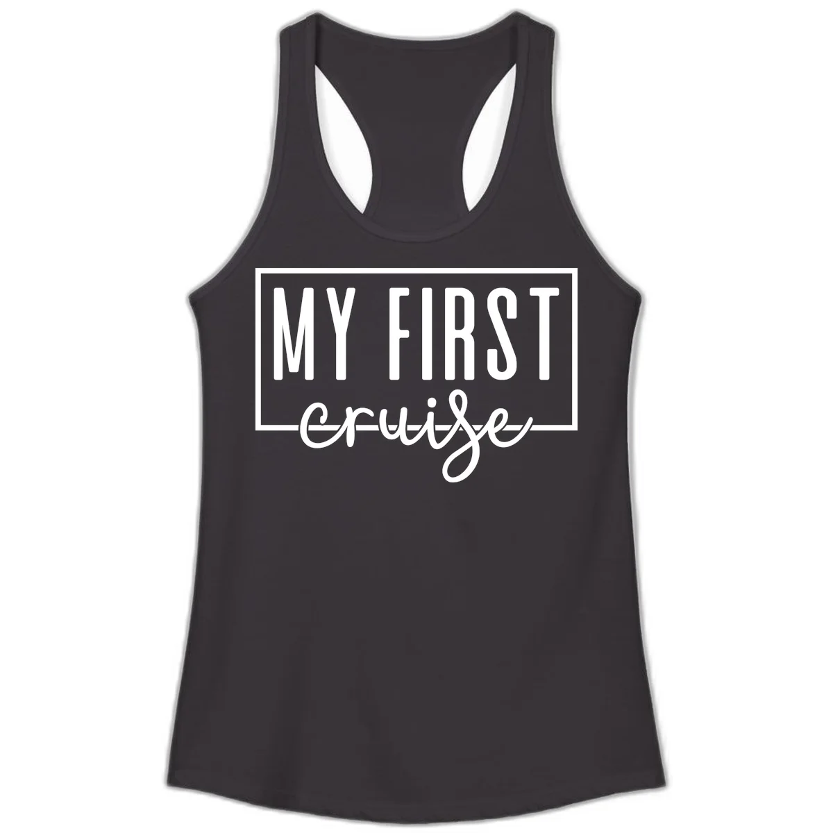 My First Cruise Ladies Tank Top in Black