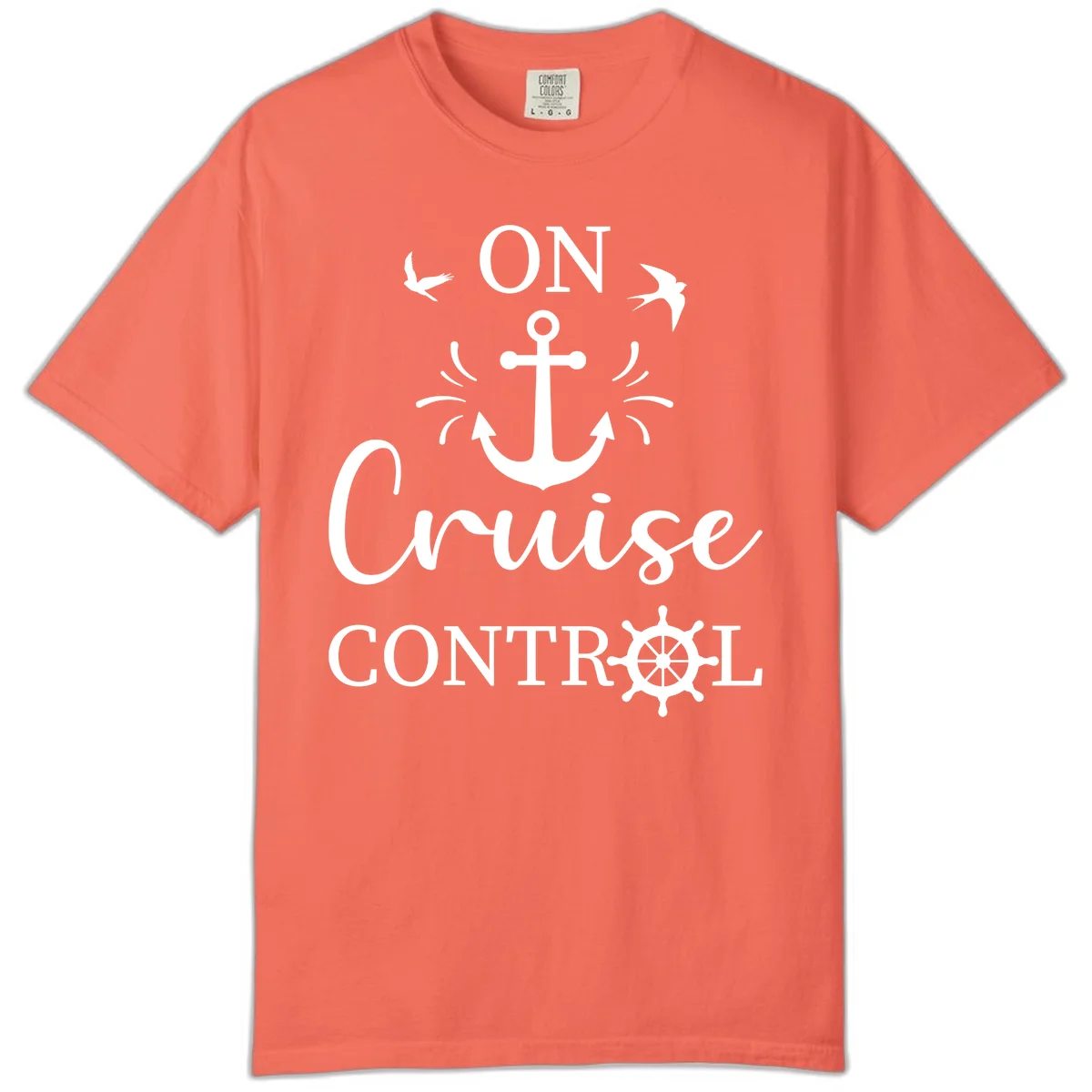 On Cruise Control Nautical Anchor Comfort Color in Bright Salmon