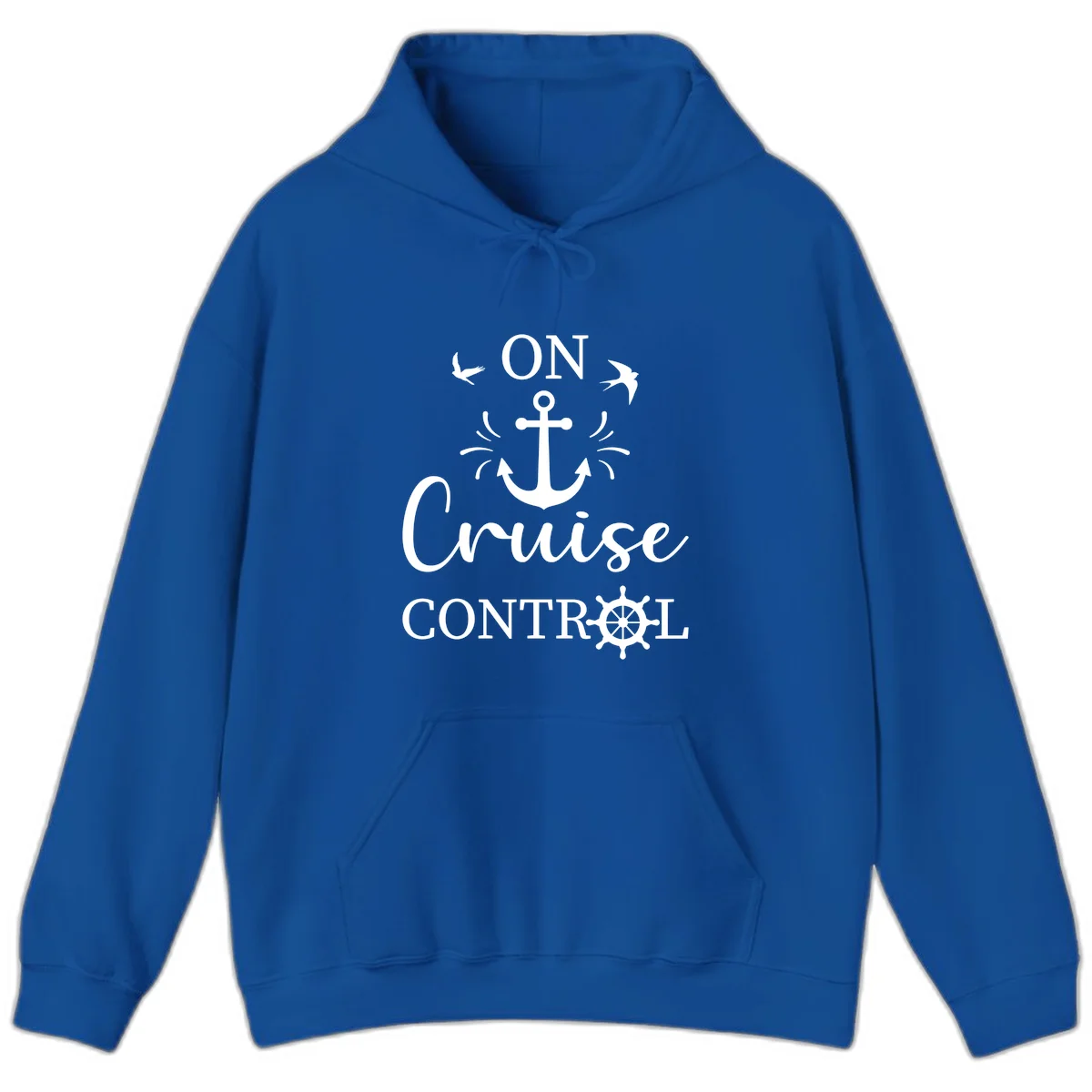 On Cruise Control Nautical Anchor Hoodie in Royal