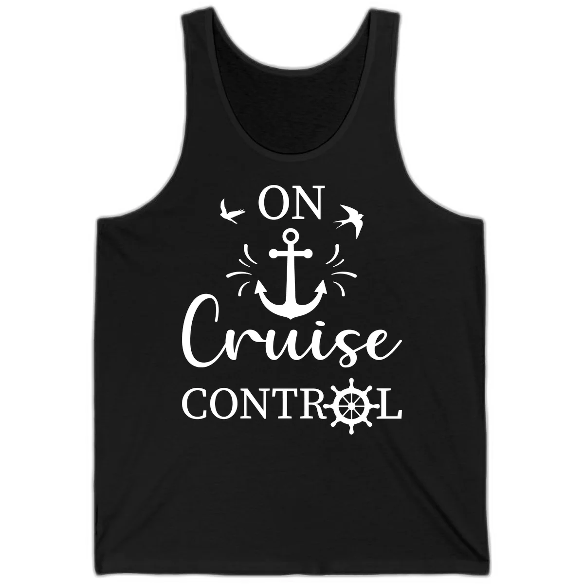 On Cruise Control Nautical Anchor Tank in Black