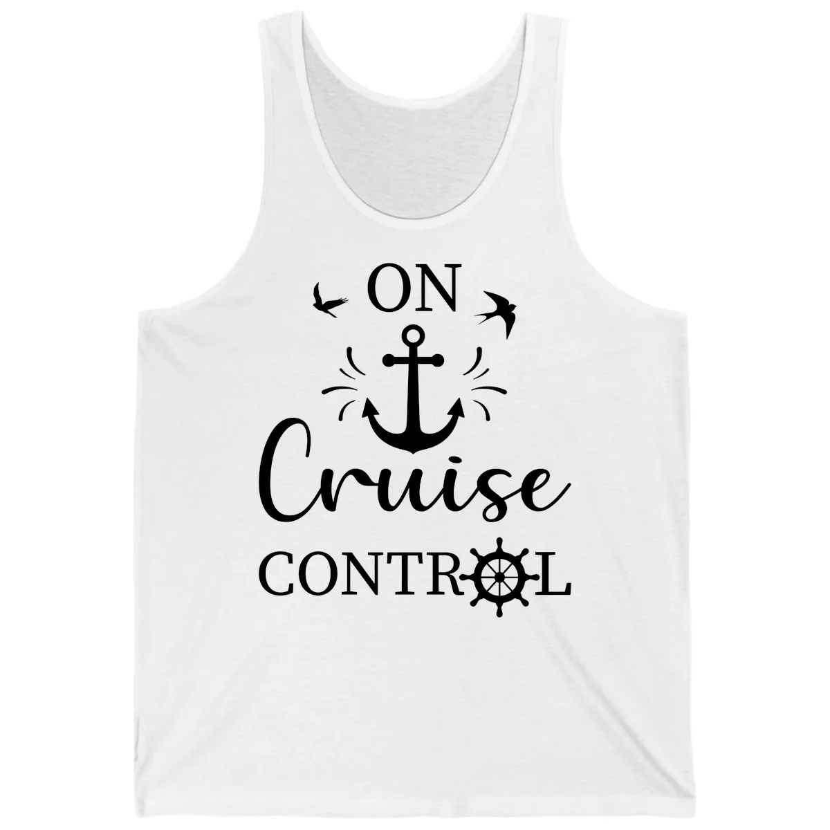On Cruise Control Nautical Anchor Tank in White