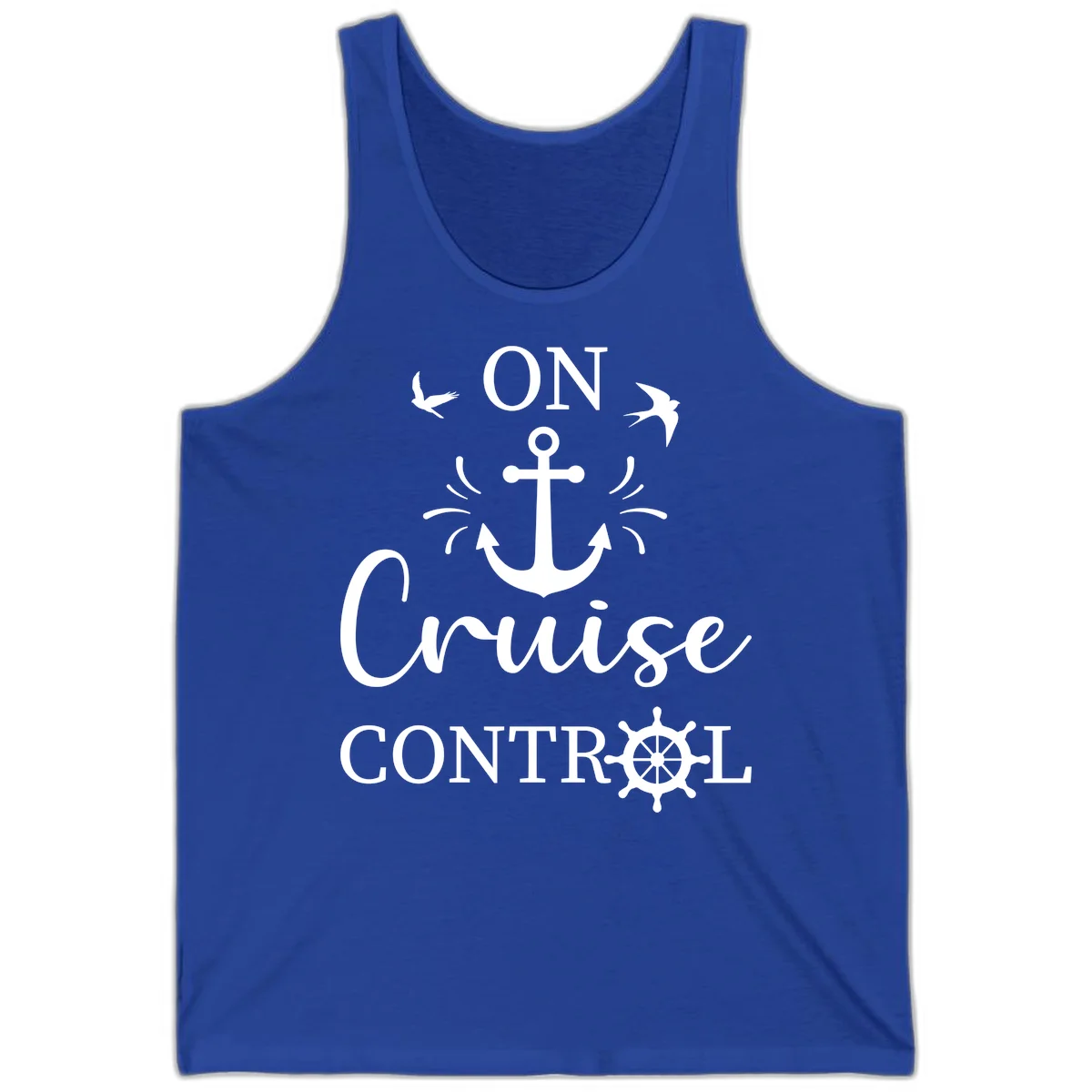 On Cruise Control Nautical Anchor Tank in True Royal