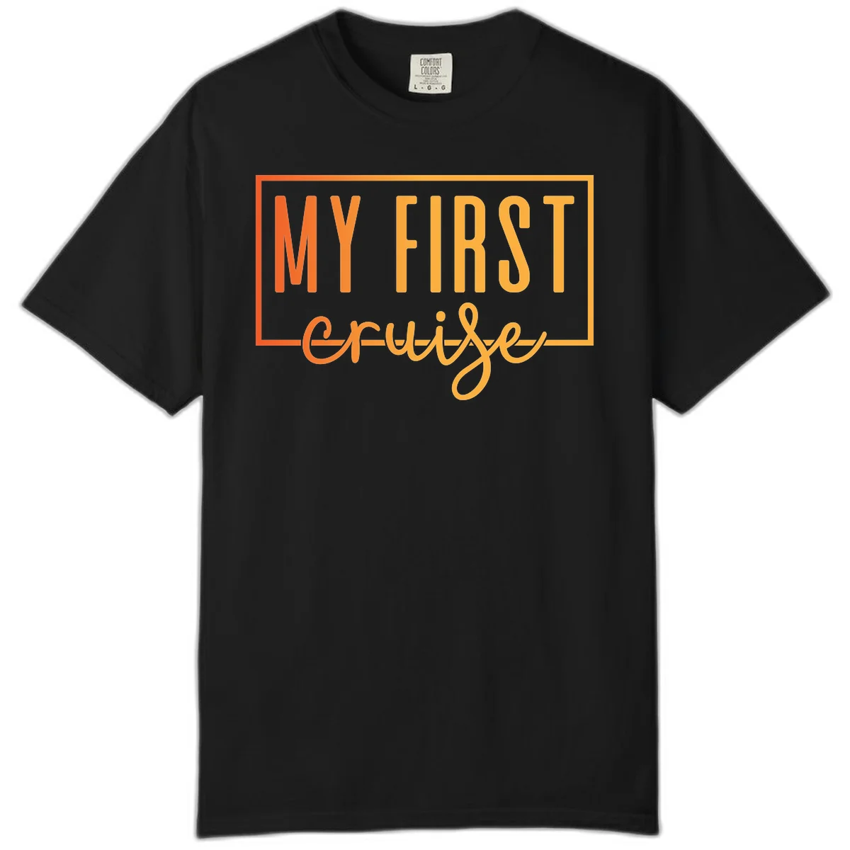 My First Cruise Comfort Color T-Shirt in Black
