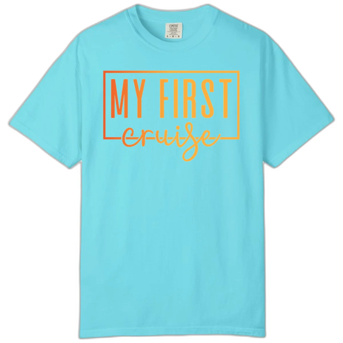 My First Cruise Comfort Color T-Shirt in Lagoon Blue