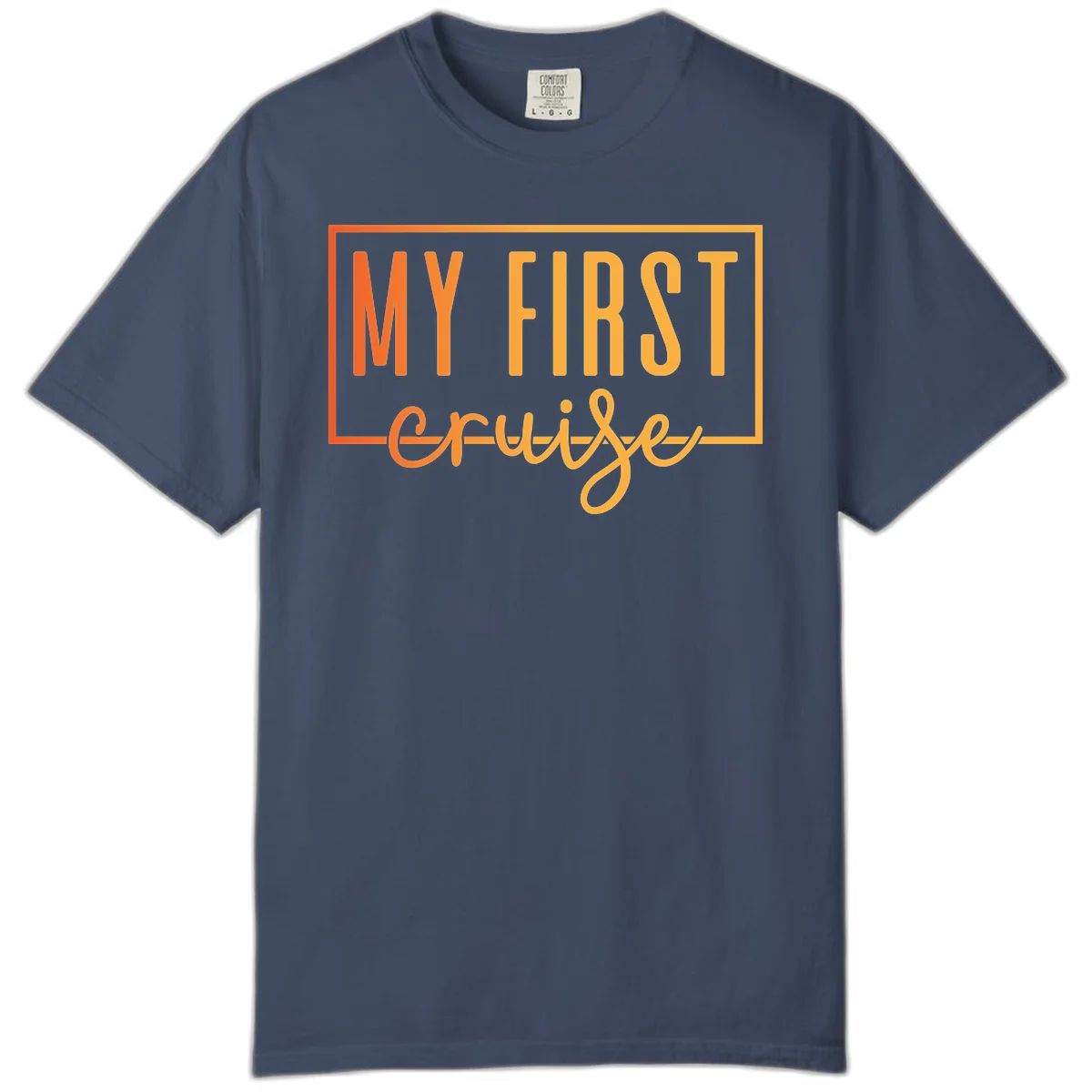 My First Cruise Comfort Color T-Shirt in Midnight