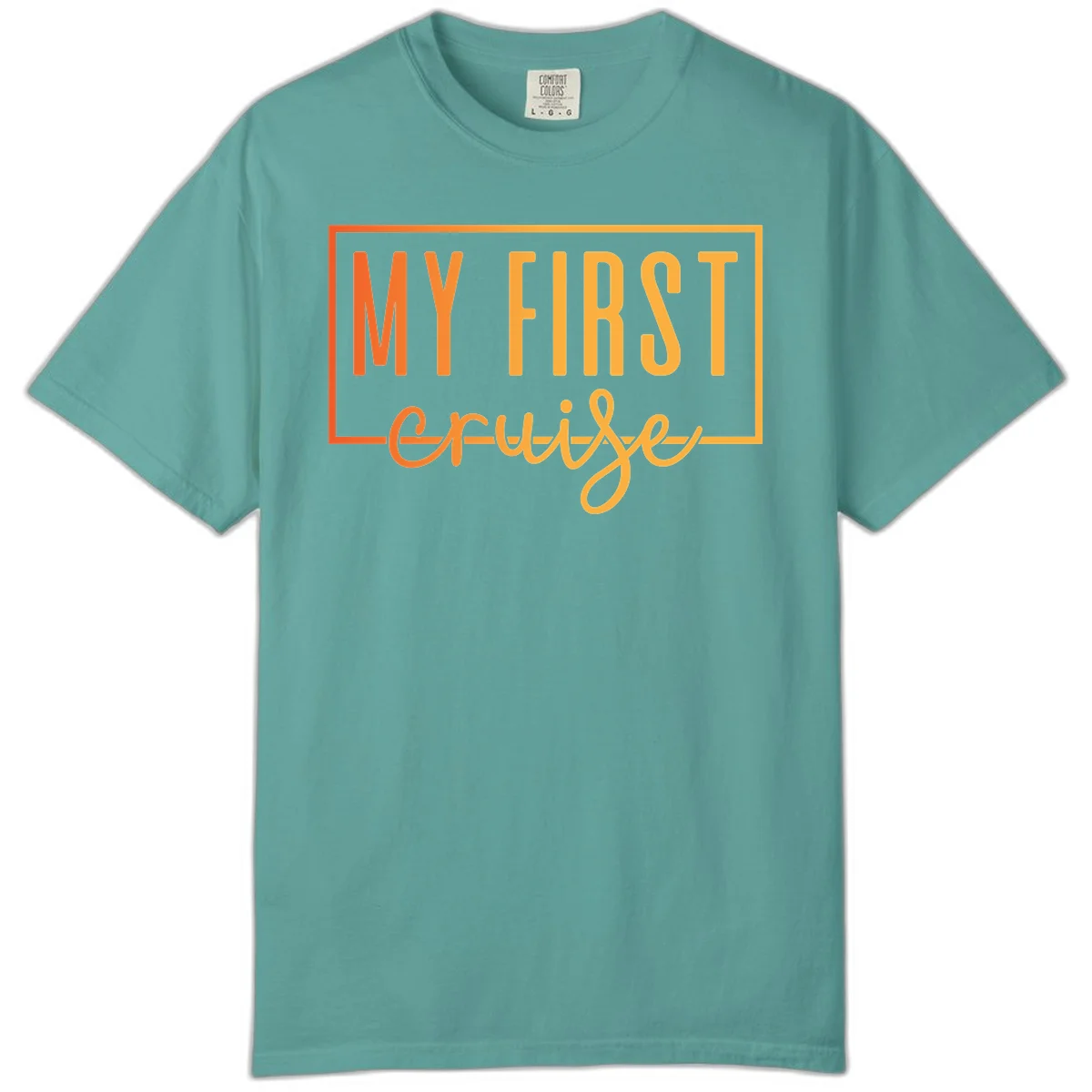 My First Cruise Comfort Color T-Shirt in Seafoam