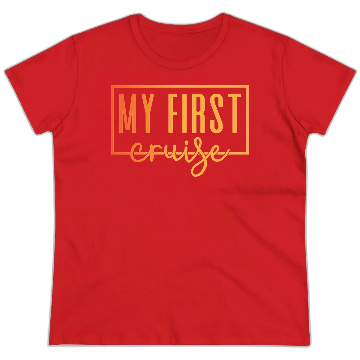 My First Cruise Ladies Tee in Red