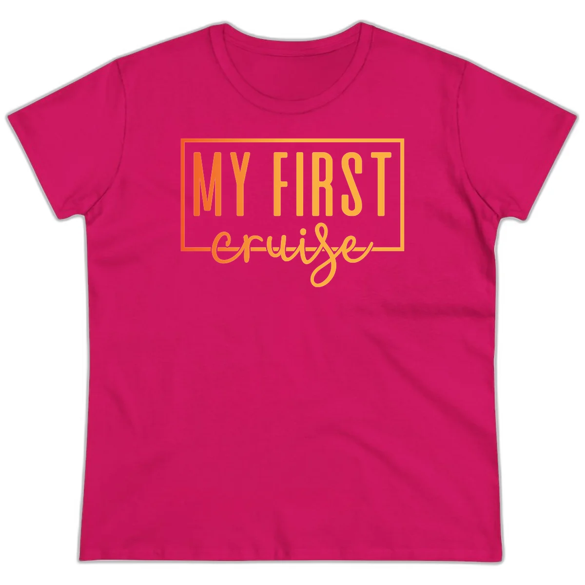 My First Cruise Ladies Tee in Heliconia