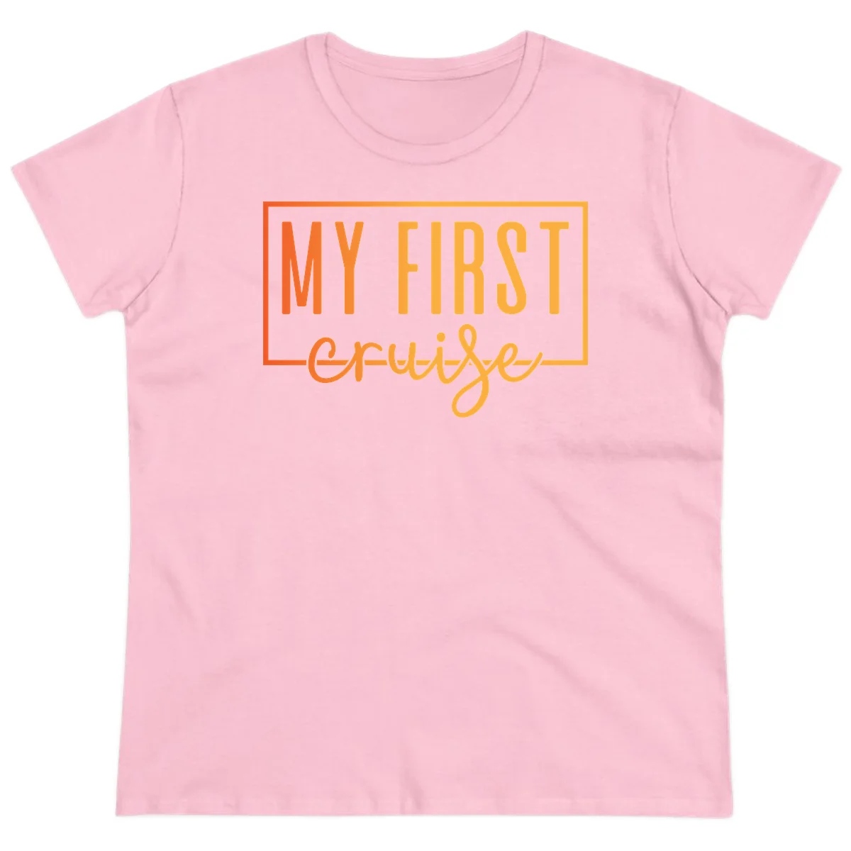 My First Cruise Ladies Tee in Light Pink