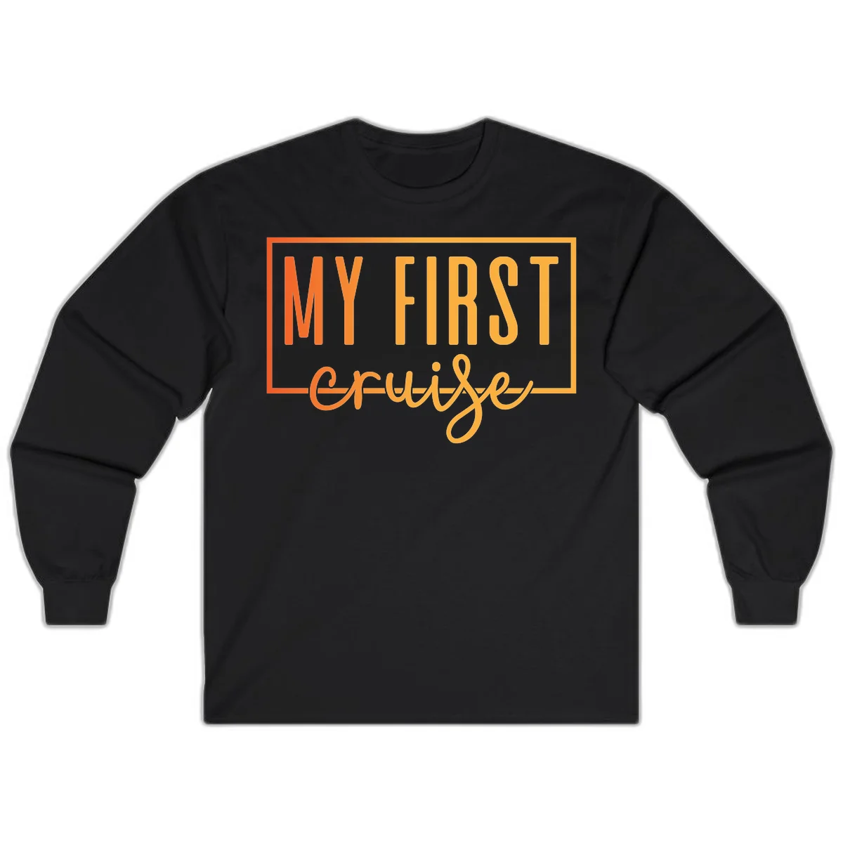 My First Cruise Long Sleeve T-Shirt in Black