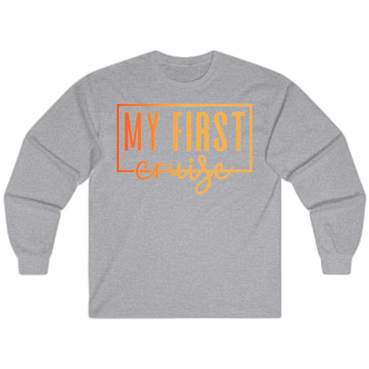 My First Cruise Long Sleeve T-Shirt in Sport Grey