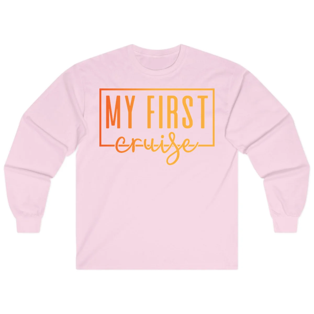 My First Cruise Long Sleeve T-Shirt in Light Pink