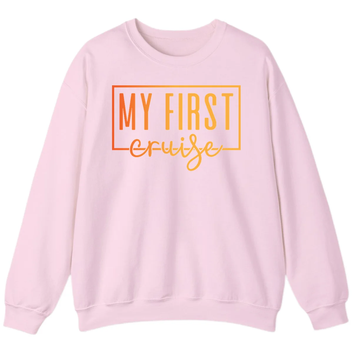 My First Cruise Crewneck Sweatshirt in Light Pink