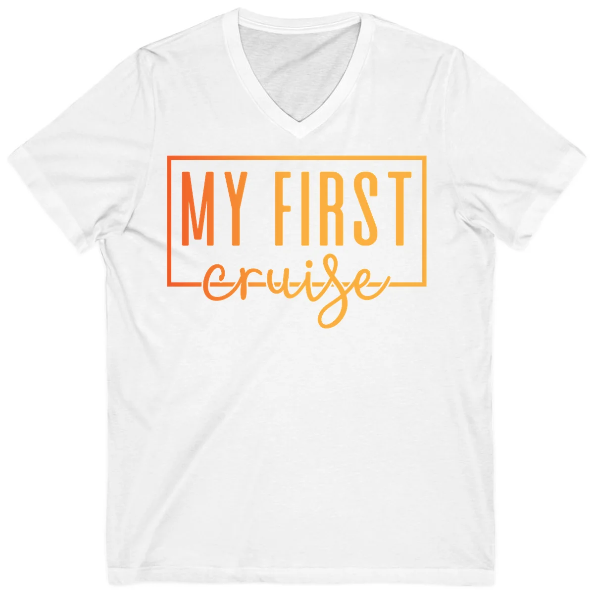 My First Cruise V-Neck T-Shirt in White