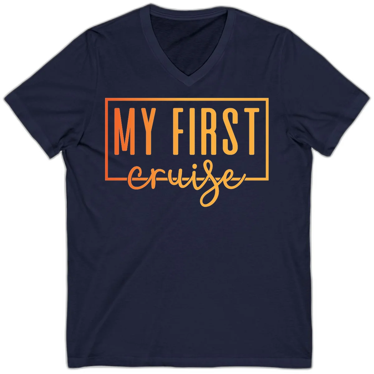 My First Cruise V-Neck T-Shirt in Navy