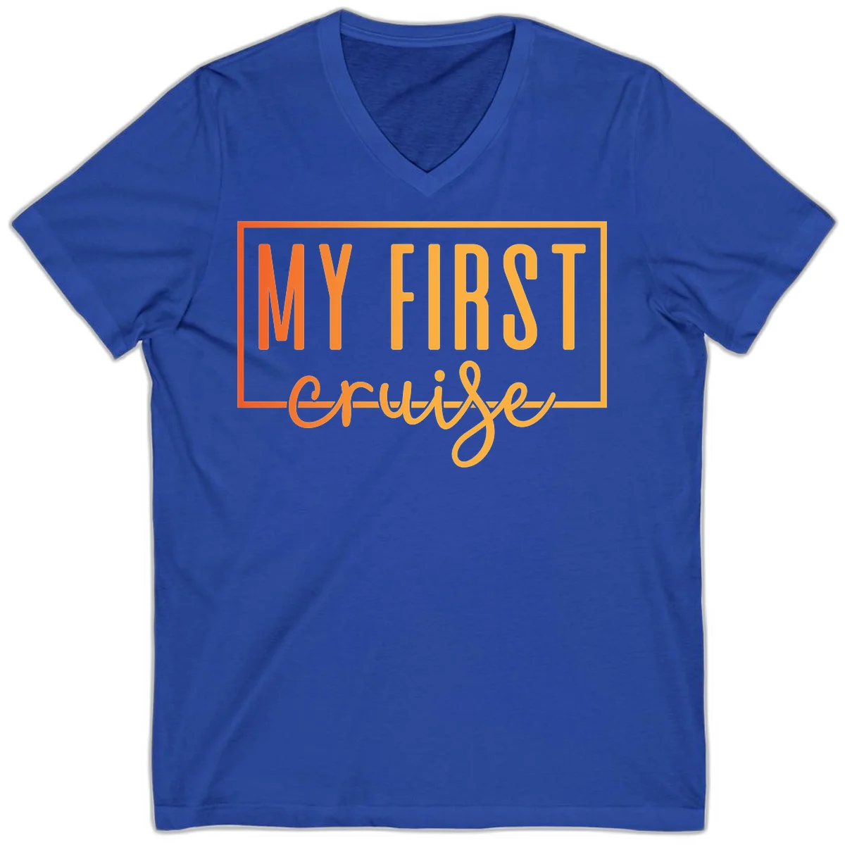 My First Cruise V-Neck T-Shirt in True Royal