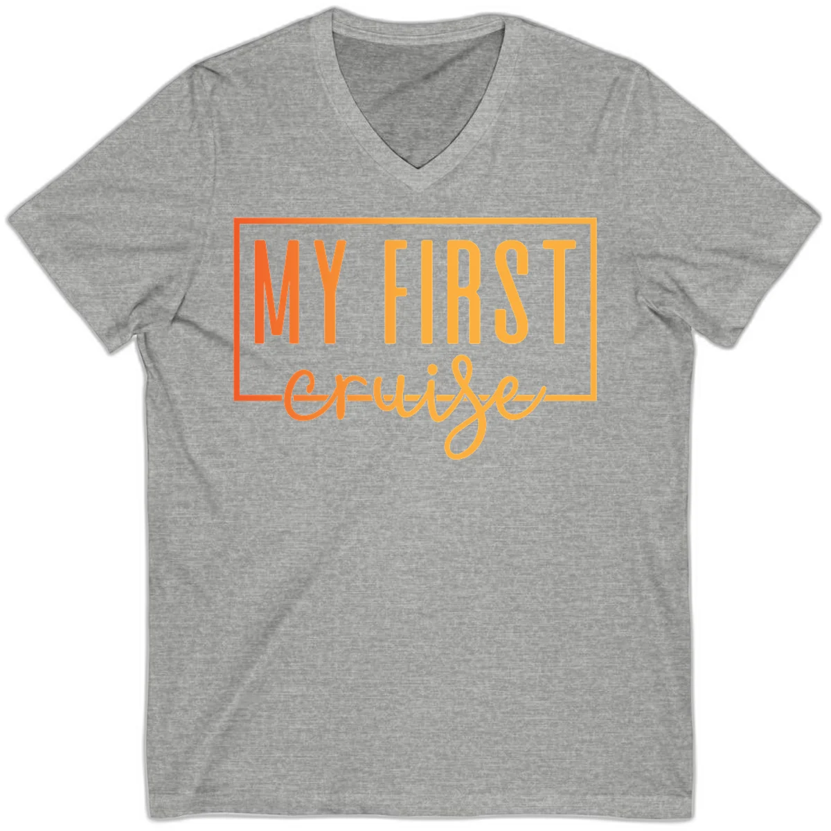 My First Cruise V-Neck T-Shirt in Athletic Heather