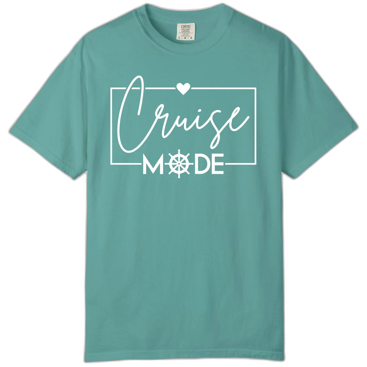 Cruise Mode Nautical Heart Comfort Color in Seafoam