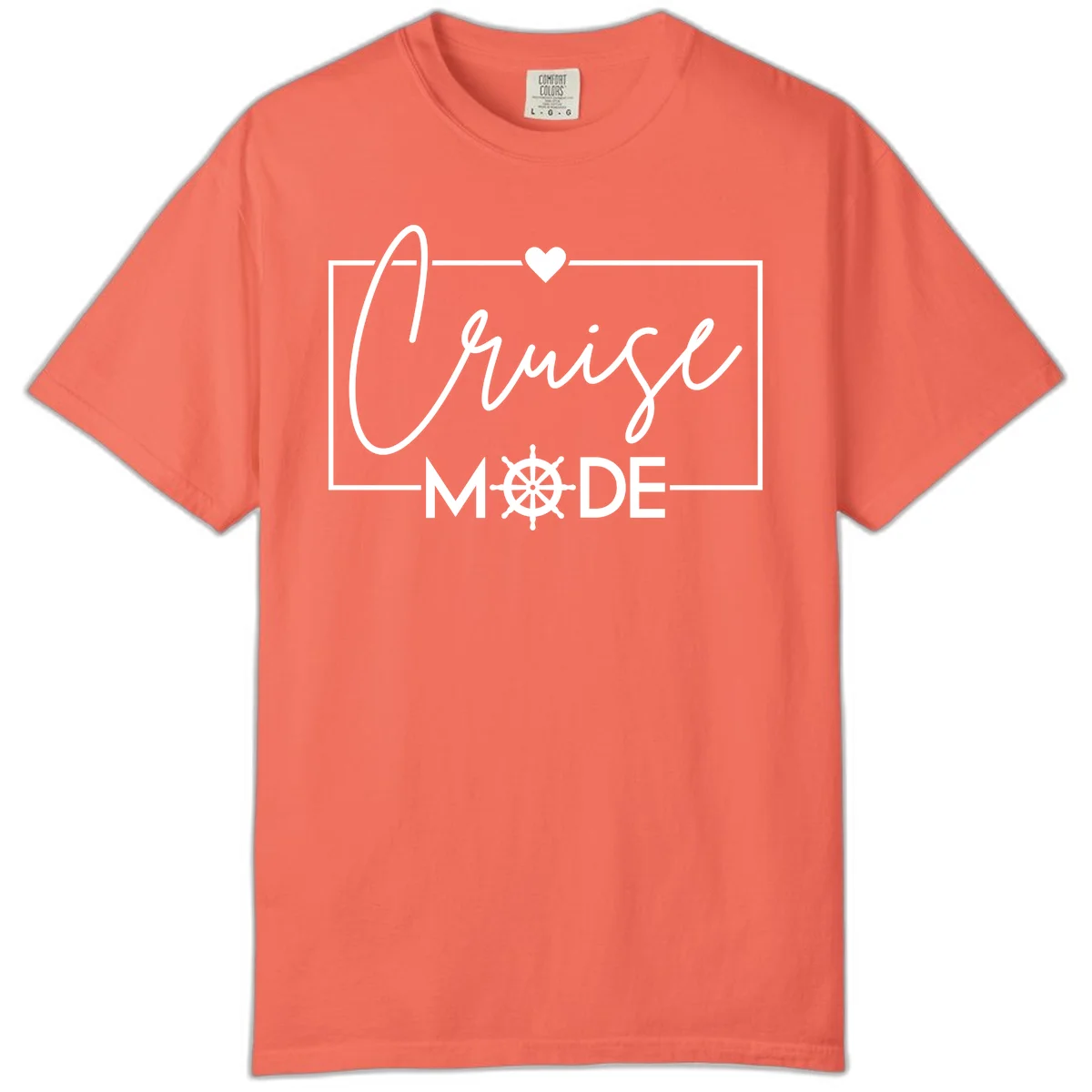 Cruise Mode Nautical Heart Comfort Color in Bright Salmon