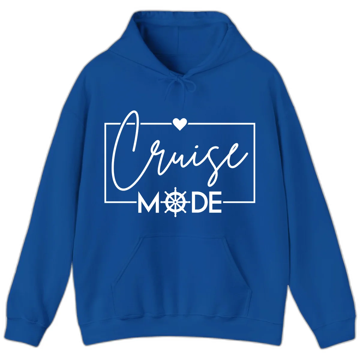 Cruise Mode Nautical Heart Hoodie in Royal