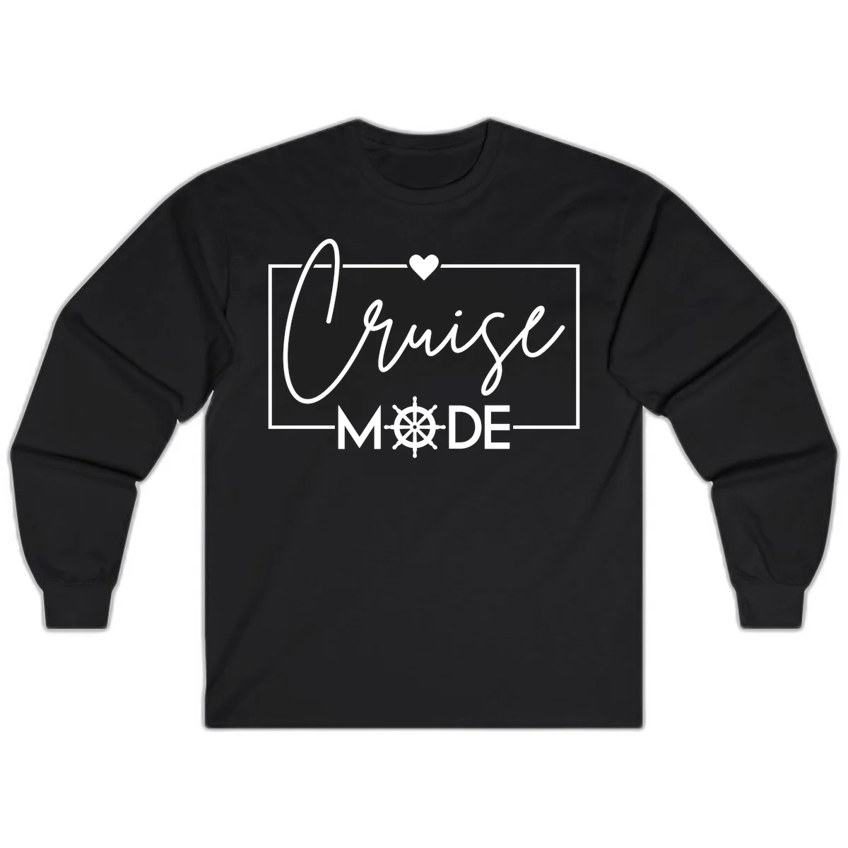 Cruise Mode Nautical Heart Long Sleeve in Black
