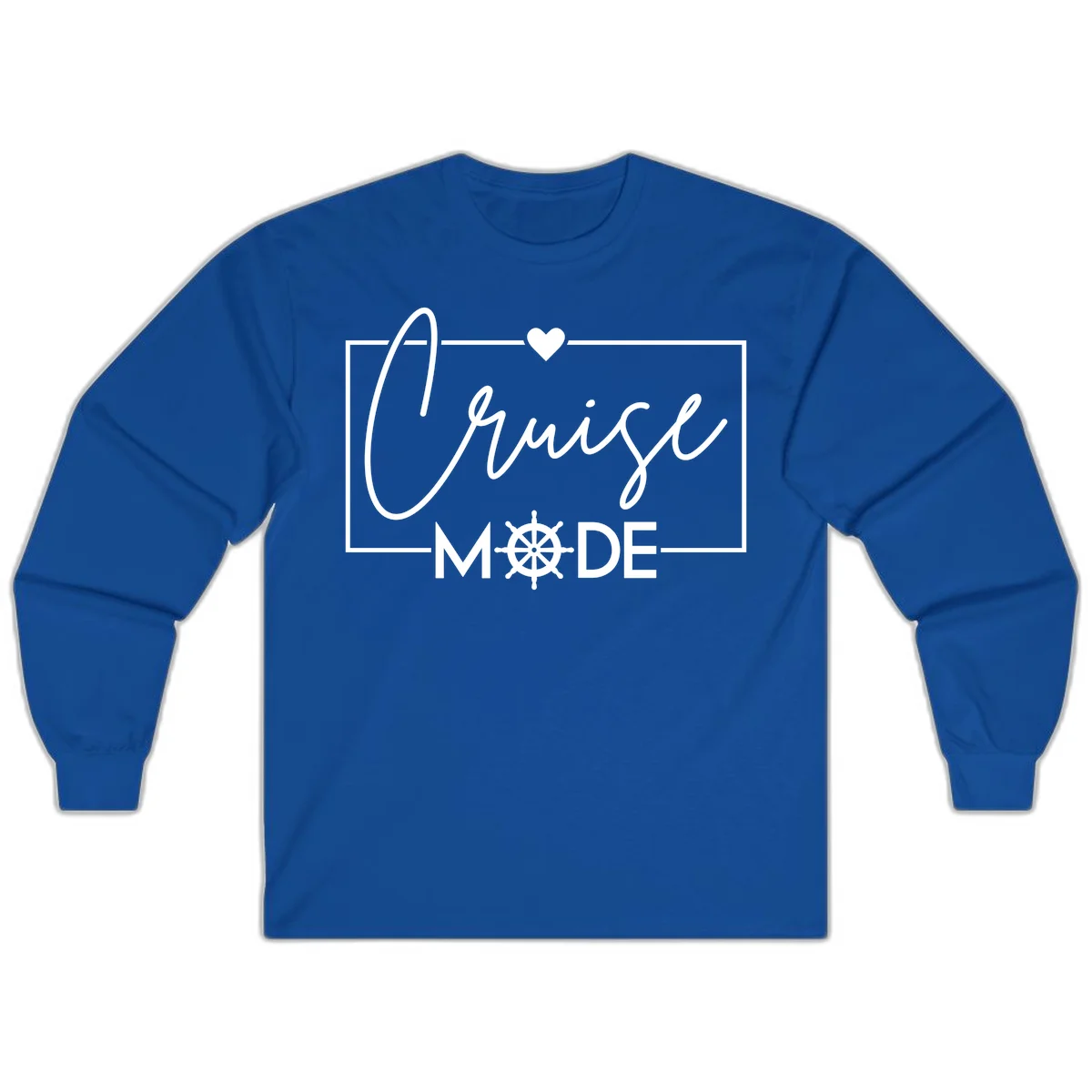 Cruise Mode Nautical Heart Long Sleeve in Royal