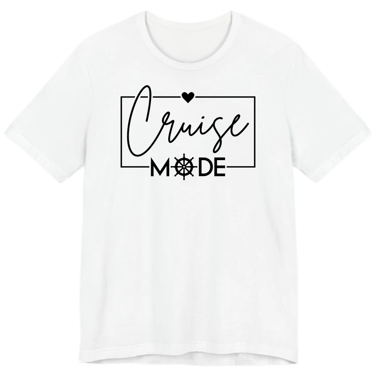 Cruise Mode Nautical Heart Premium T-Shirt in White