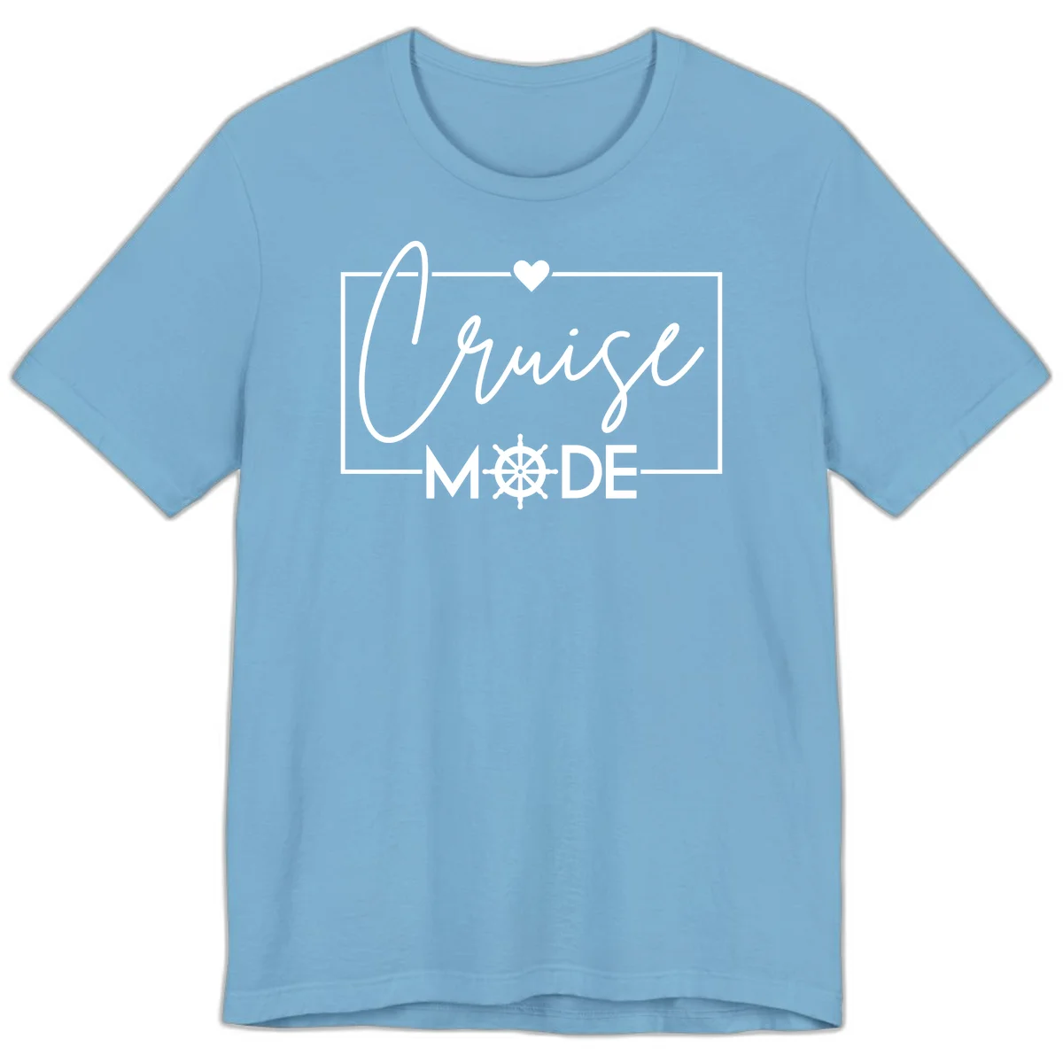 Cruise Mode Nautical Heart Premium T-Shirt in Ocean Blue