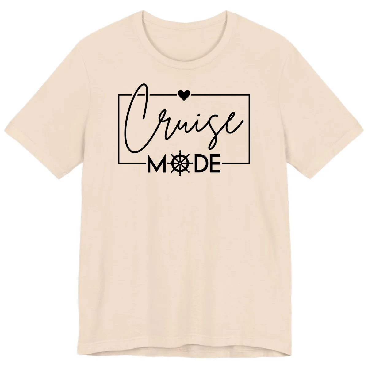Cruise Mode Nautical Heart Premium T-Shirt in Soft Cream