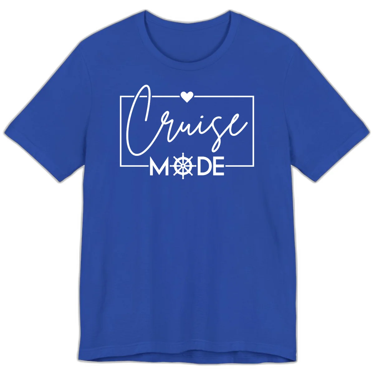 Cruise Mode Nautical Heart Premium T-Shirt in True Royal