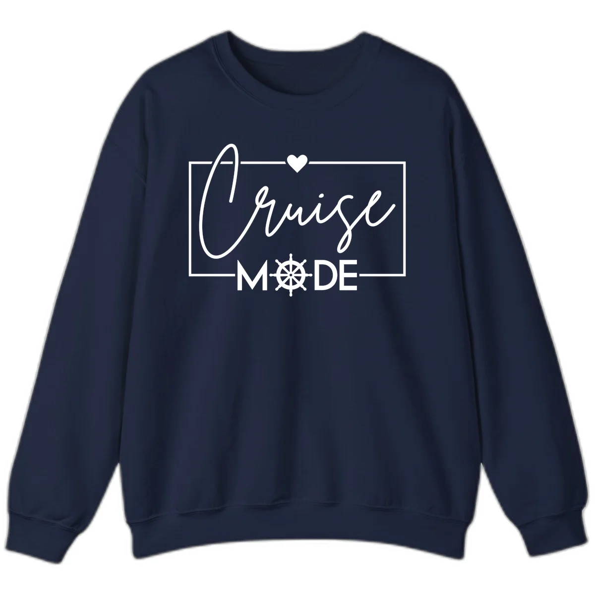 Cruise Mode Nautical Heart Sweatshirt in Navy