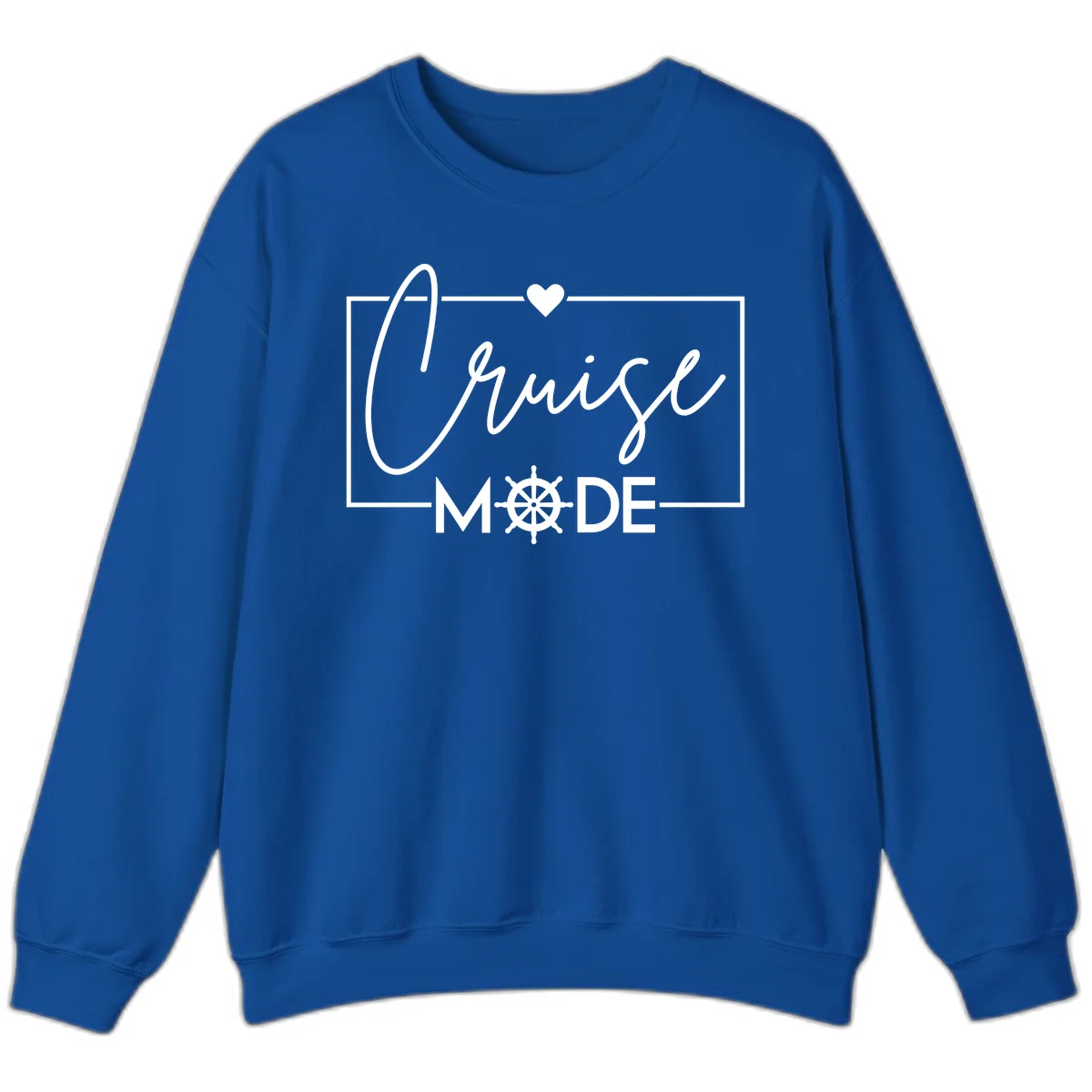 Cruise Mode Nautical Heart Sweatshirt in Royal
