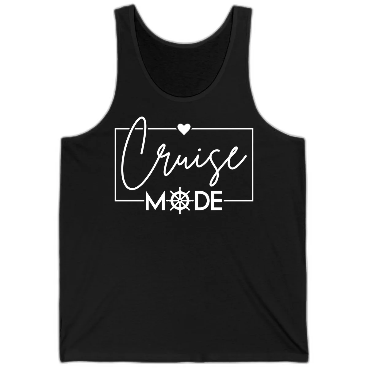 Cruise Mode Nautical Heart Tank in Black