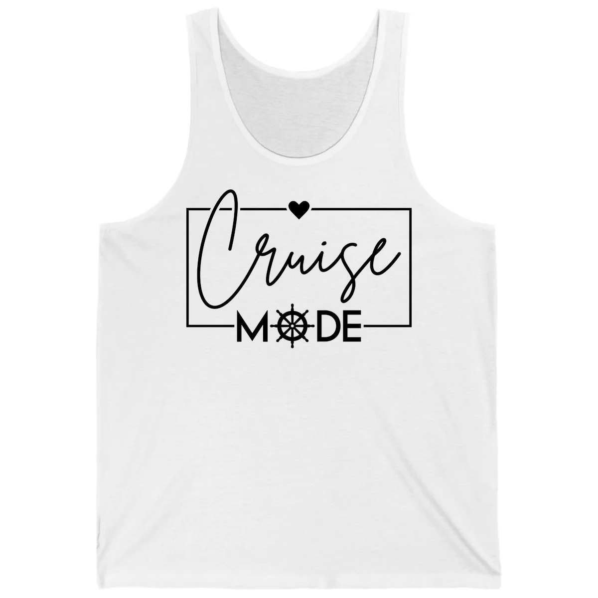 Cruise Mode Nautical Heart Tank in White
