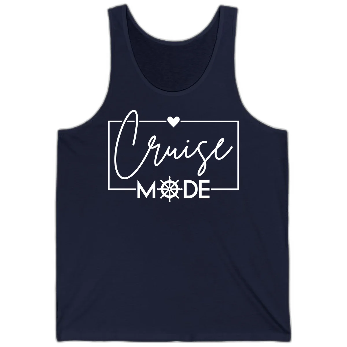 Cruise Mode Nautical Heart Tank in Navy