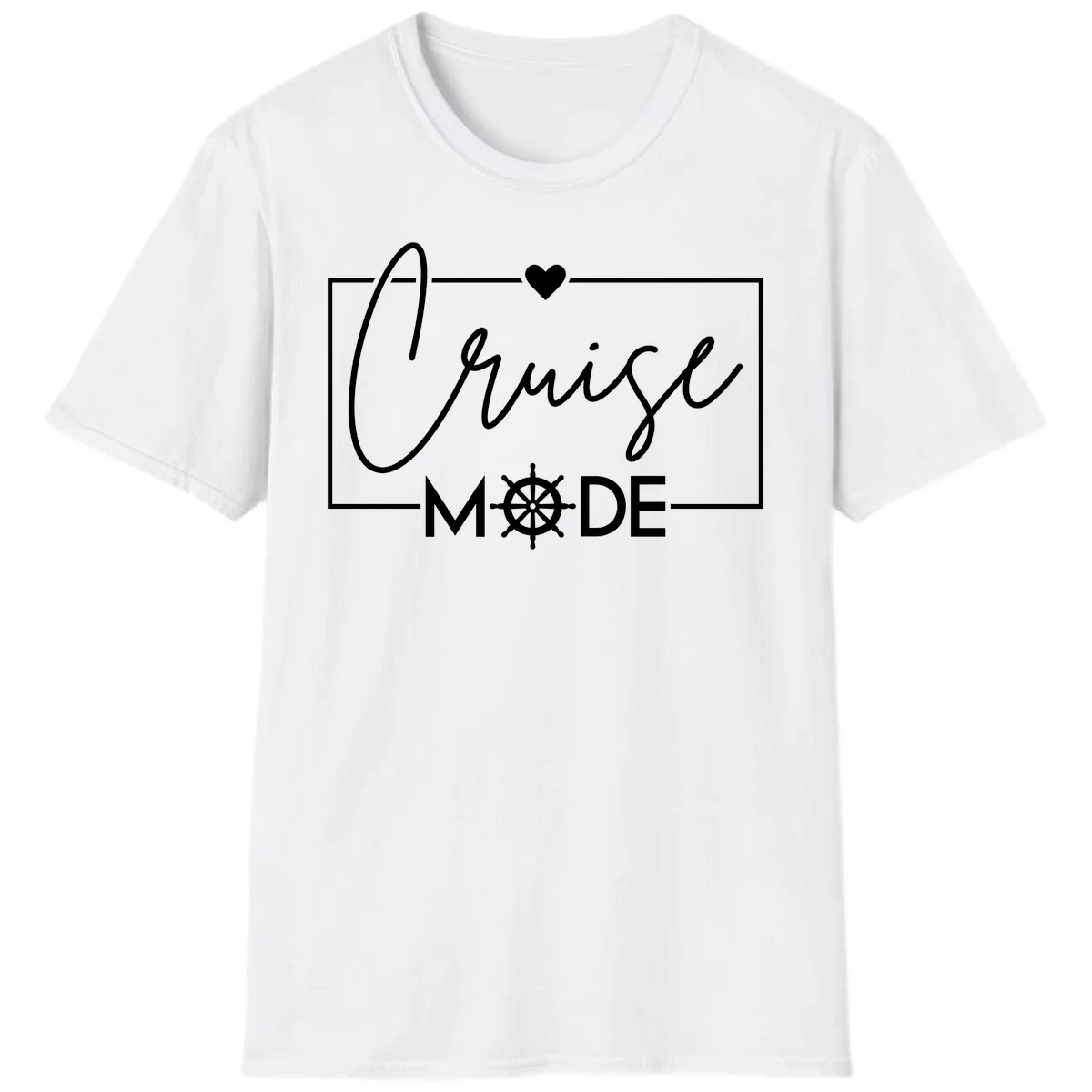 Cruise Mode Nautical Heart T-Shirt in White