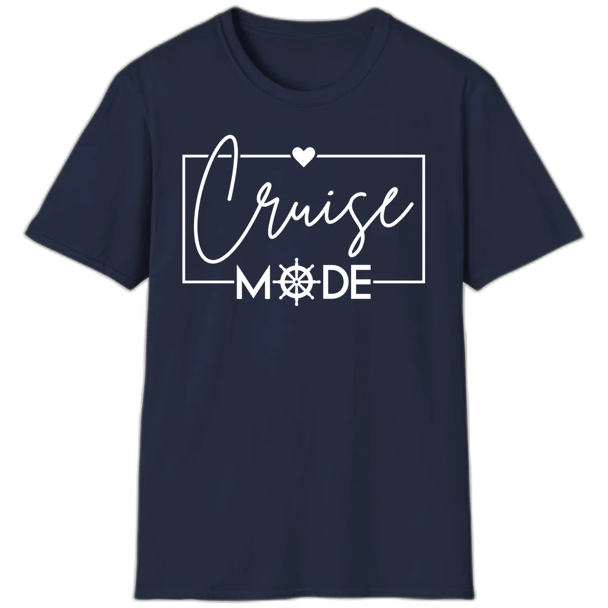 Cruise Mode Nautical Heart T-Shirt in Navy
