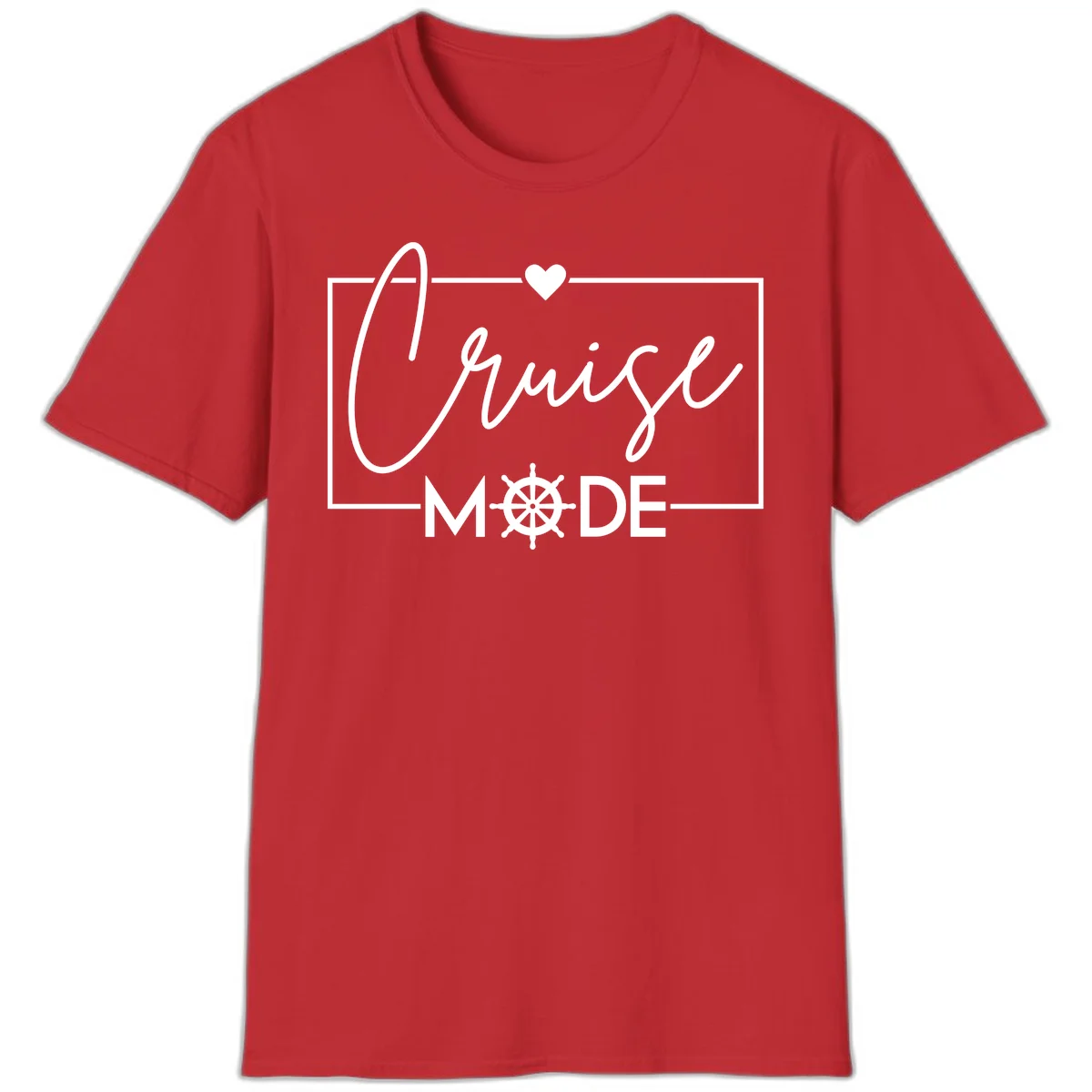 Cruise Mode Nautical Heart T-Shirt in Red