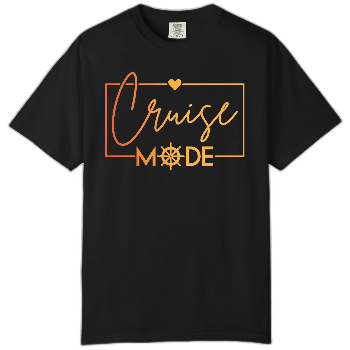 Ahoy Mode Nautical Heart Comfort Color in Black