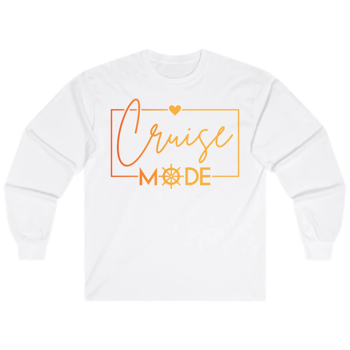 Ahoy Mode Nautical Heart Long Sleeve in White