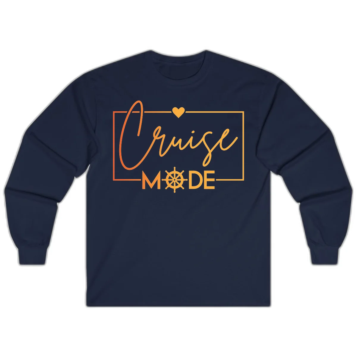 Ahoy Mode Nautical Heart Long Sleeve in Navy