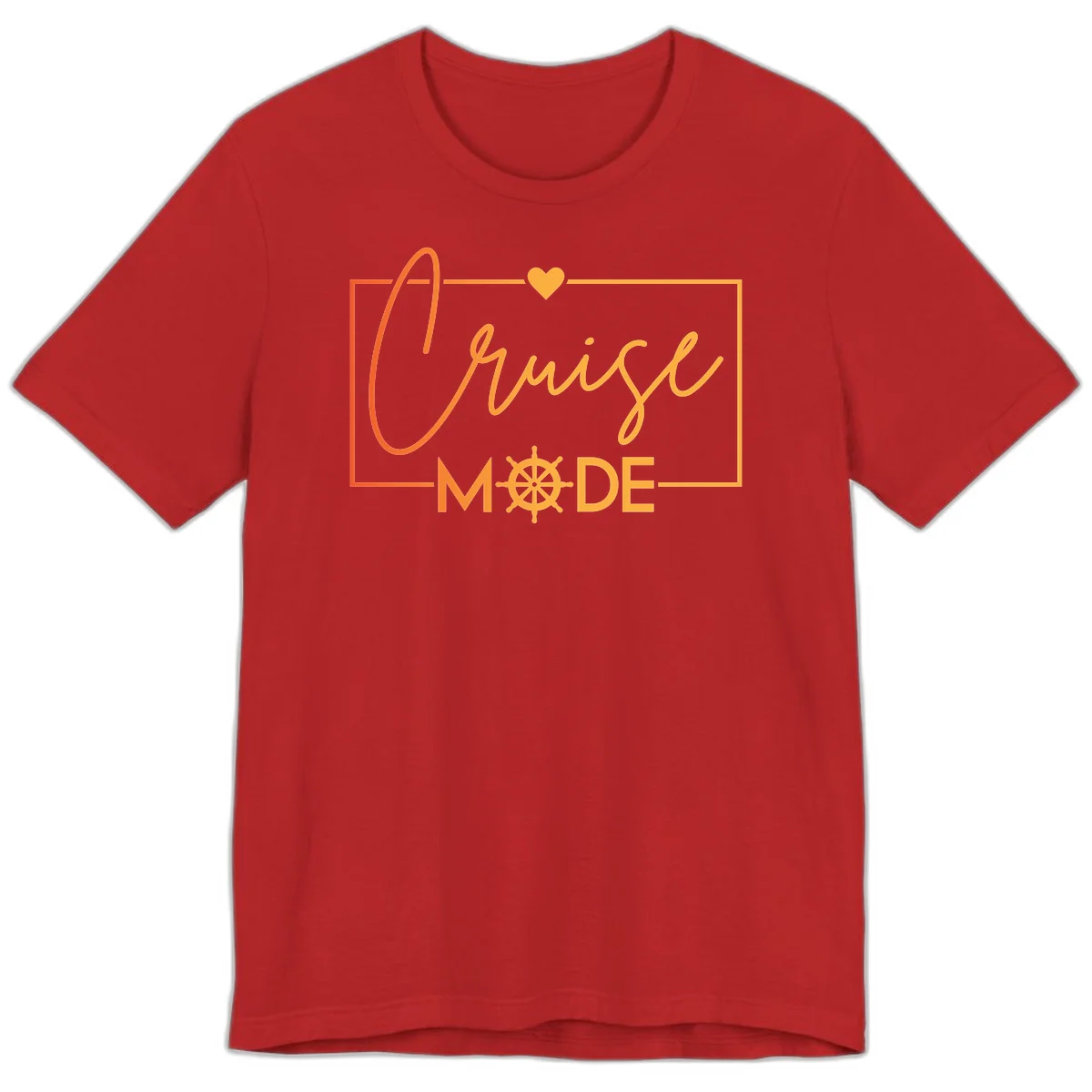 Ahoy Mode Nautical Heart Premium T-Shirt in Red