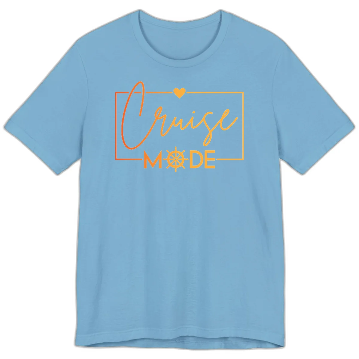 Ahoy Mode Nautical Heart Premium T-Shirt in Ocean Blue