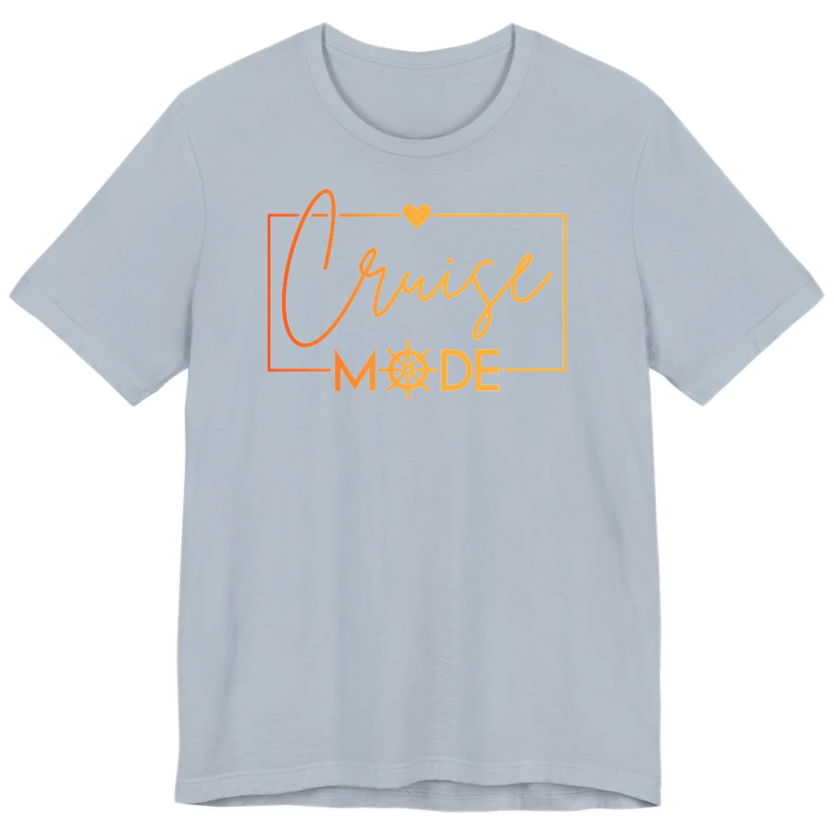 Ahoy Mode Nautical Heart Premium T-Shirt in Light Blue