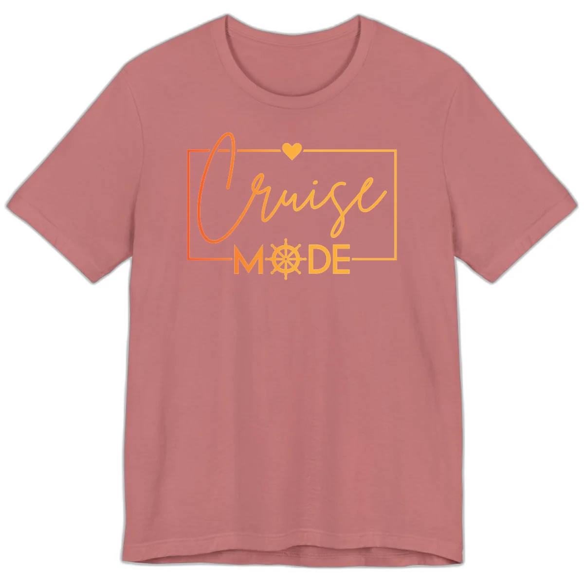 Ahoy Mode Nautical Heart Premium T-Shirt in Mauve