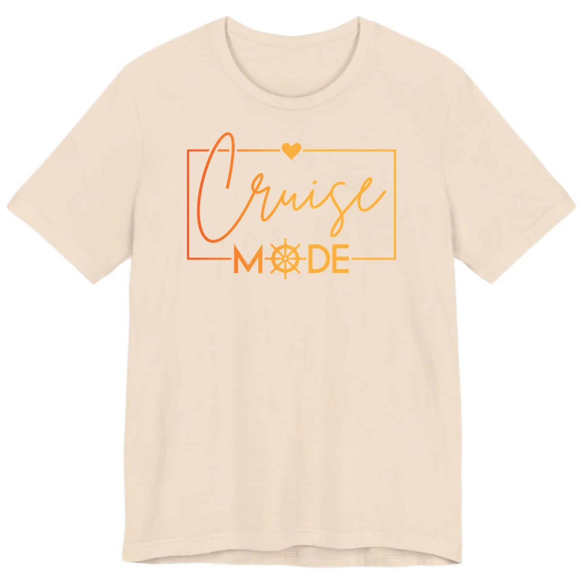 Ahoy Mode Nautical Heart Premium T-Shirt in Soft Cream