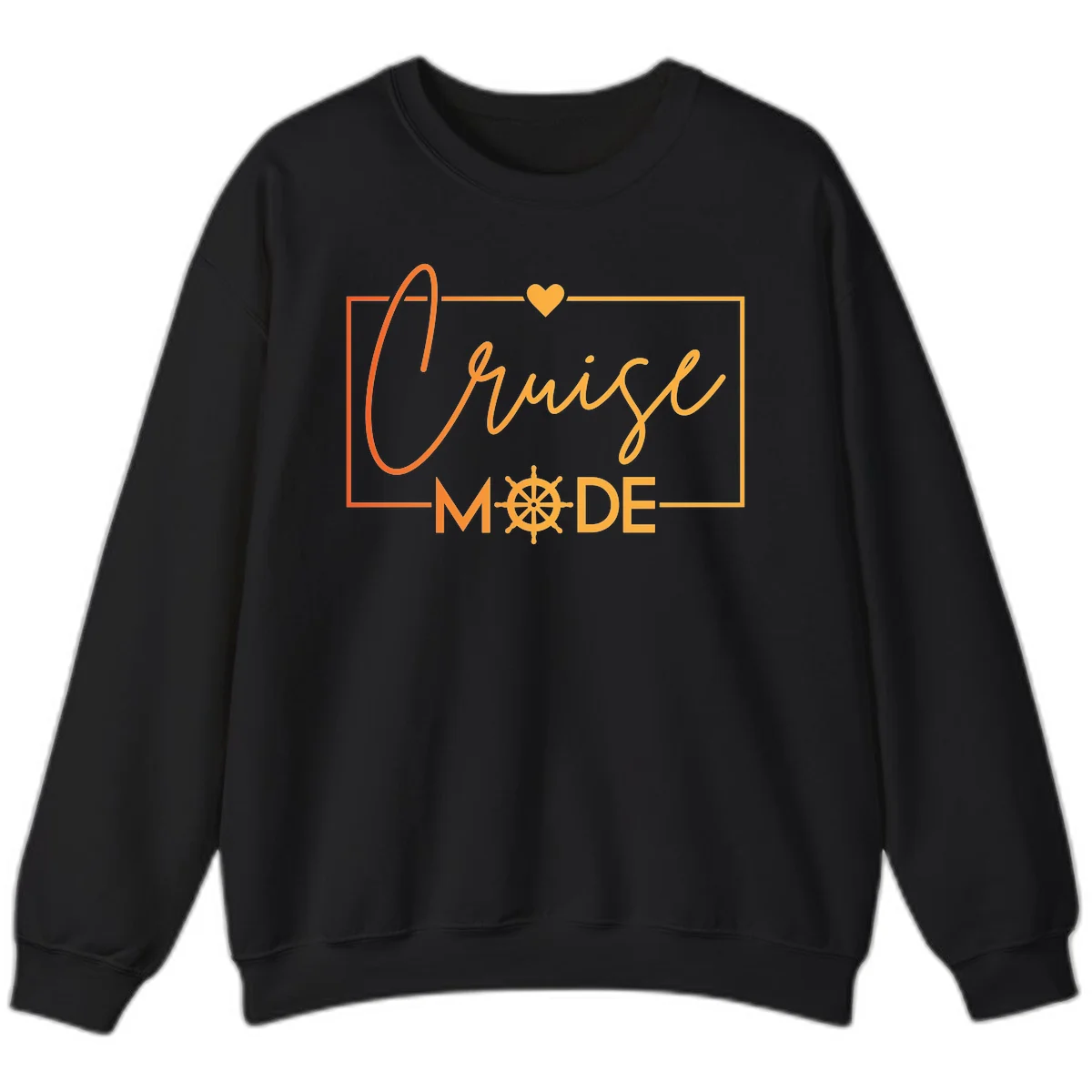 Ahoy Mode Nautical Heart Sweatshirt in Black